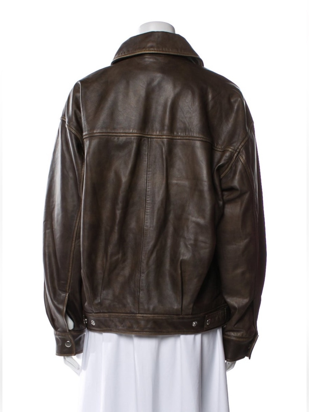 *SOLD OUT* Reformation x Veda Brown Leather Jacket - Picture 3 of 4